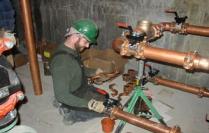 Commercial plumber repipes copper water lines in a hotel in Glendale